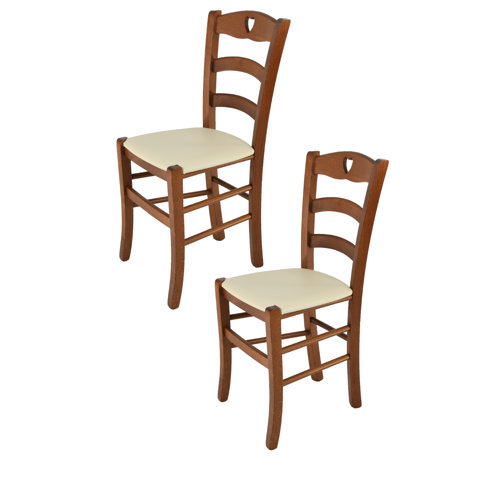 Esszimmerstuhl Set Anngelica aus Massivholz 17 Stories Polsterfarbe: beige| Rahmenfarbe: Braun Esszimmerstuhl Set Anngelica aus Massivholz 17 Stories Polsterfarbe: beige| Rahmenfarbe: Braun